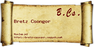 Bretz Csongor névjegykártya